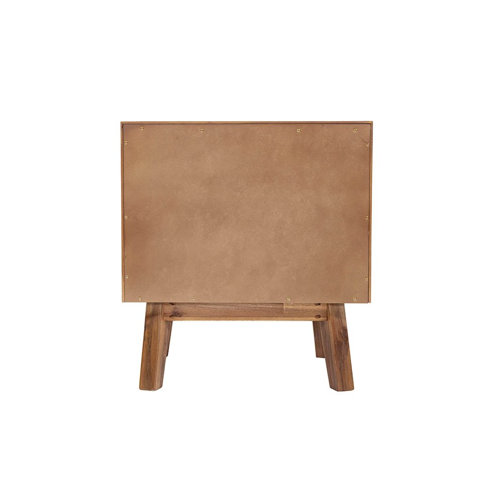 Gia 2 Drawer Nightstand - Warm Pecan. Picture 6