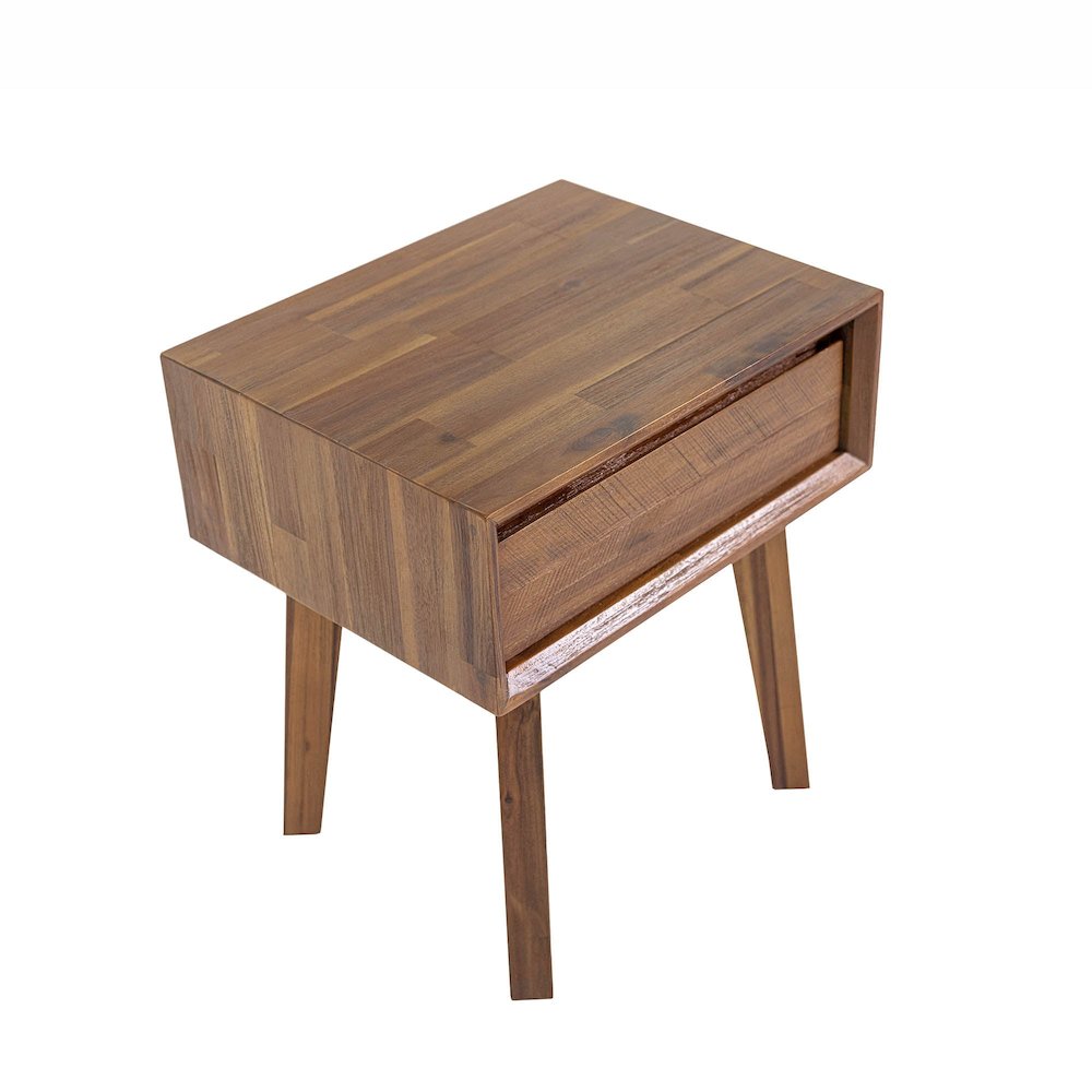 Gia 1 Drawer Nightstand - Warm Pecan. Picture 9