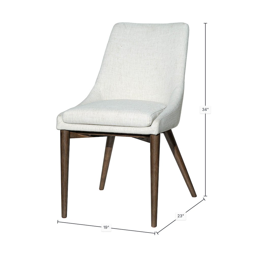 Fritz Side Dining Chair - Ivory. Picture 3