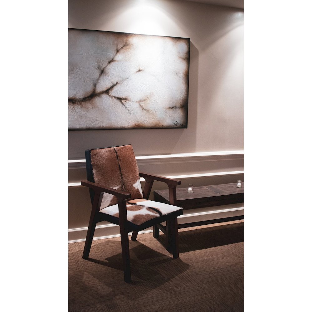 Rio Cool Armchair - Brown Mindi Oak, Leather/Goat Hair. Picture 8