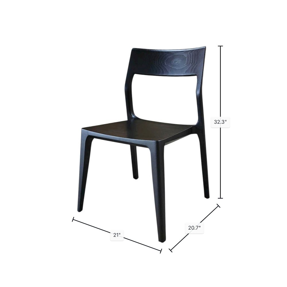 Catania Dining Chair - Black. Picture 3