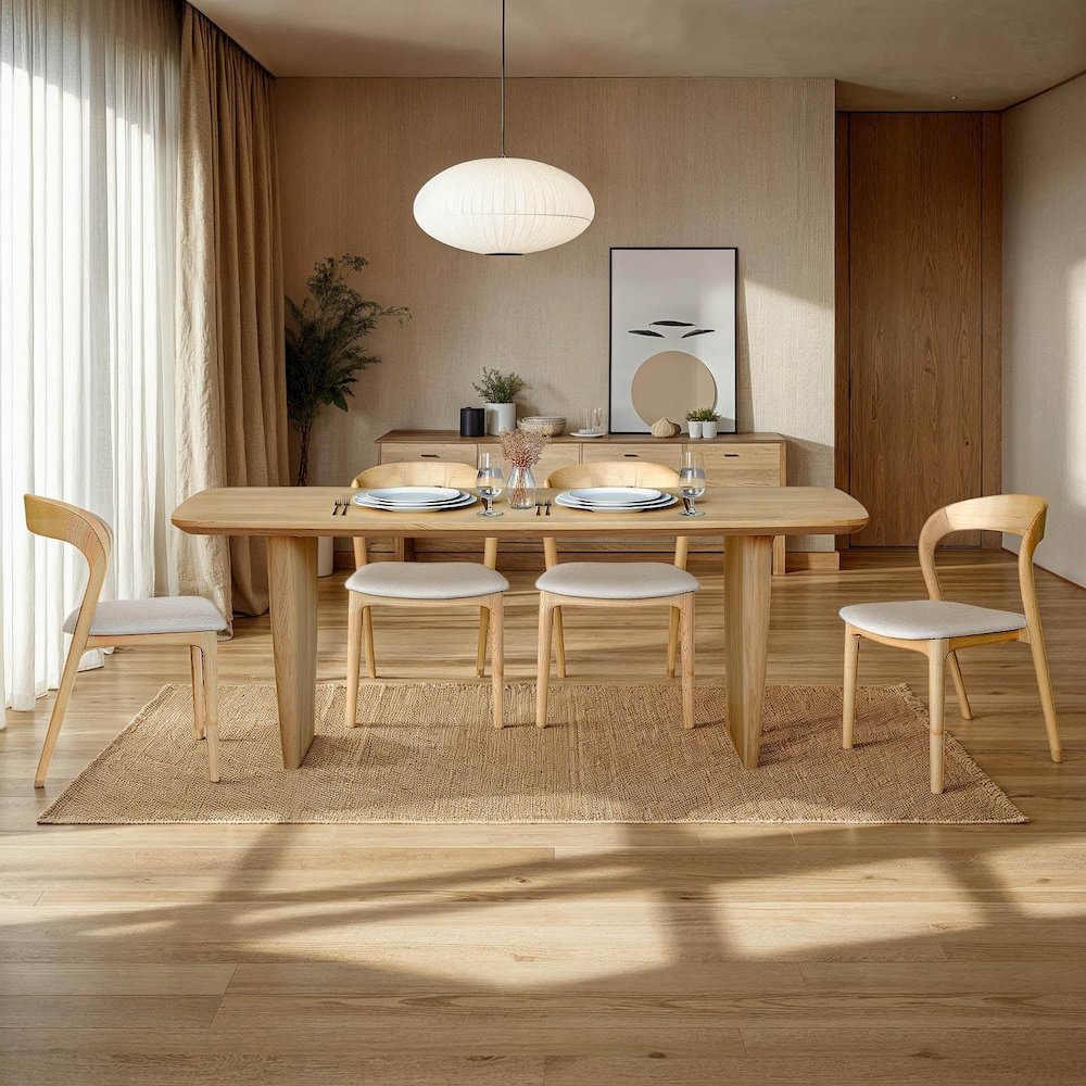 Tonic Dining Table - Biscotti Oak. Picture 7