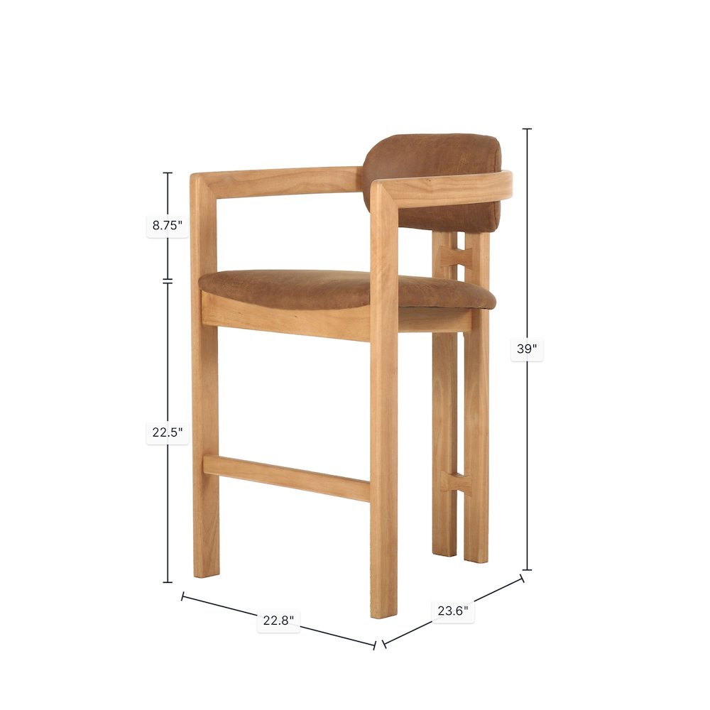 Monterrey Counter Stool - Cognac. Picture 3