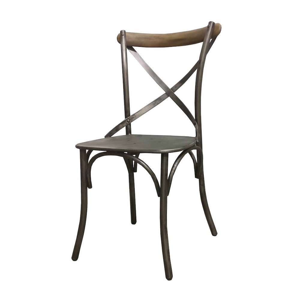 Metal Crossback Chair. Picture 1