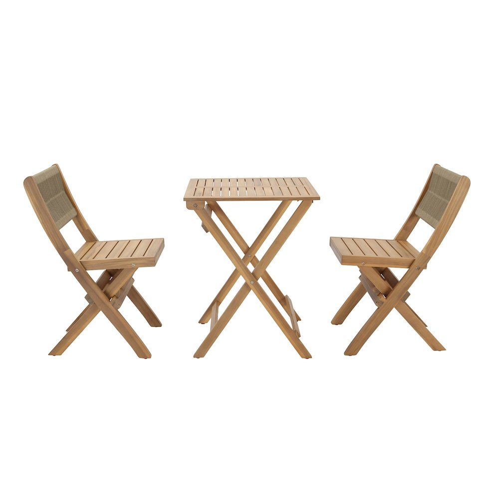 Balcony Outdoor - Foldable Bistro Set (1 Table & 2 Chairs). Picture 4