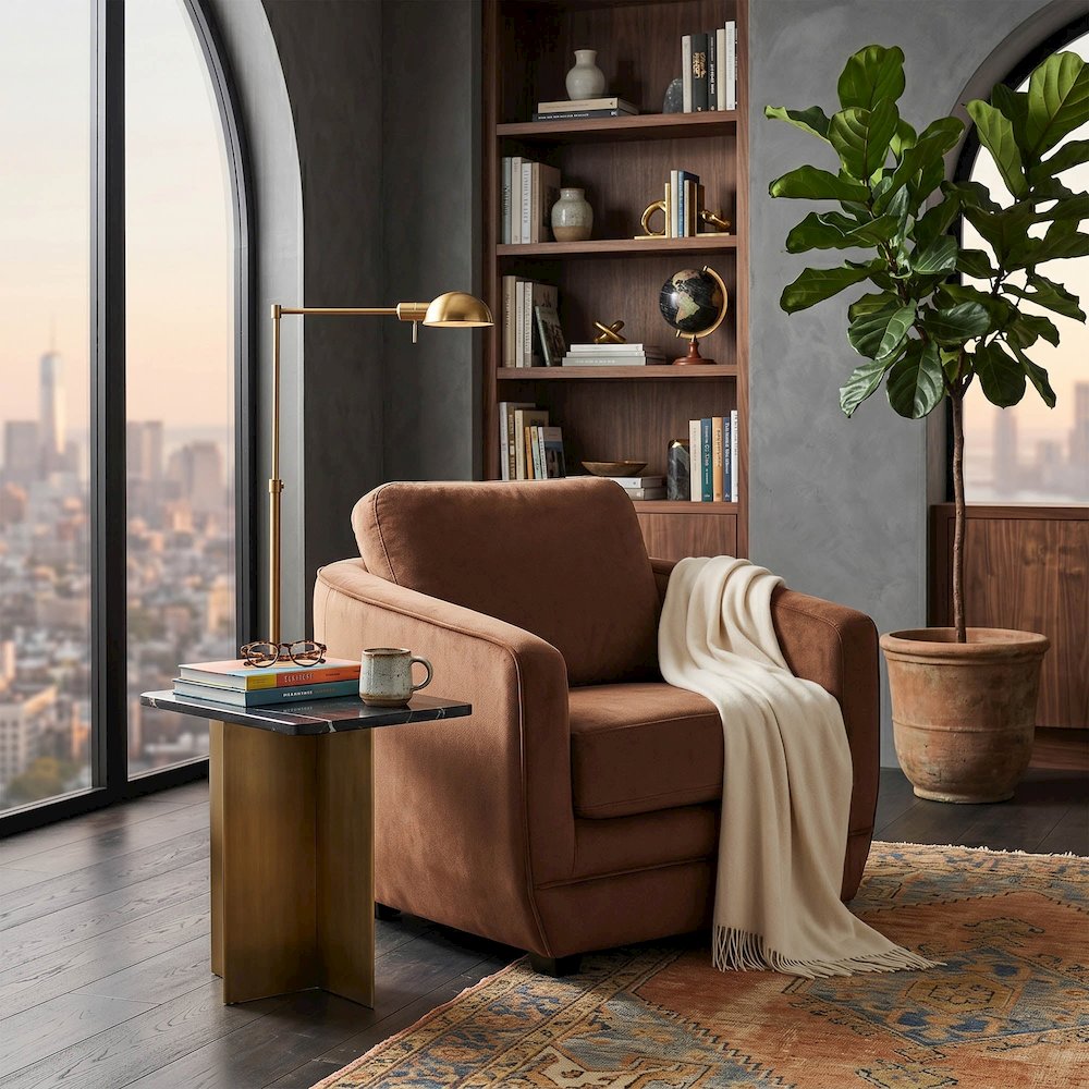 Baltimo Club Chair - Ginger Rust (VT). Picture 2