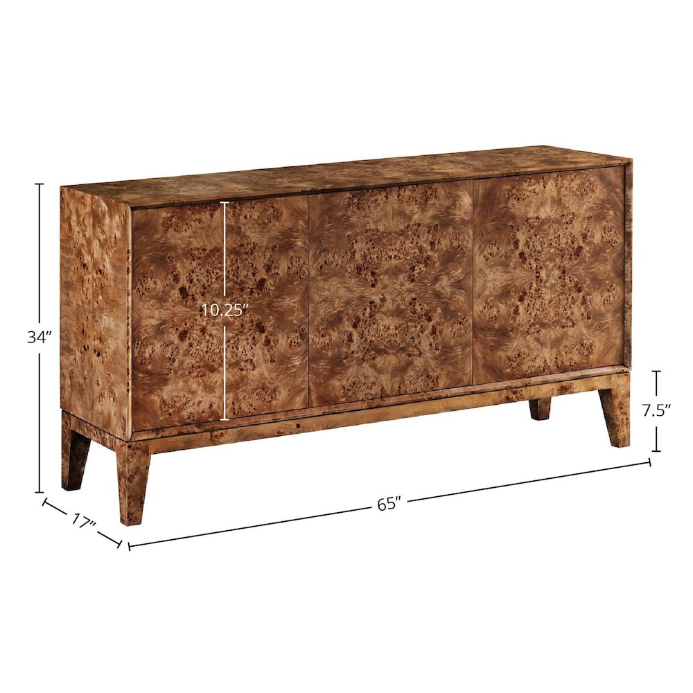 Mappa 3 Door Sideboard - Dark Burl. Picture 3