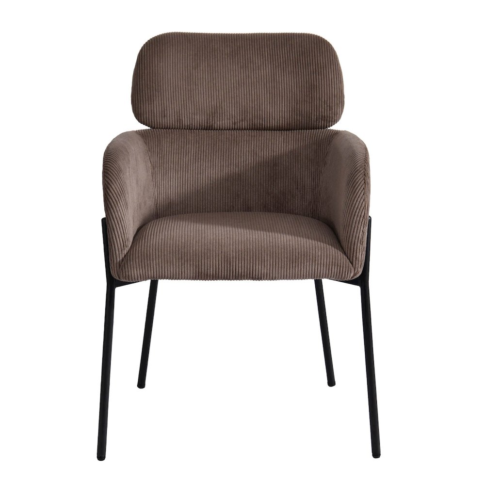 Allegra Dining Chair - Corduroy Brown. Picture 4