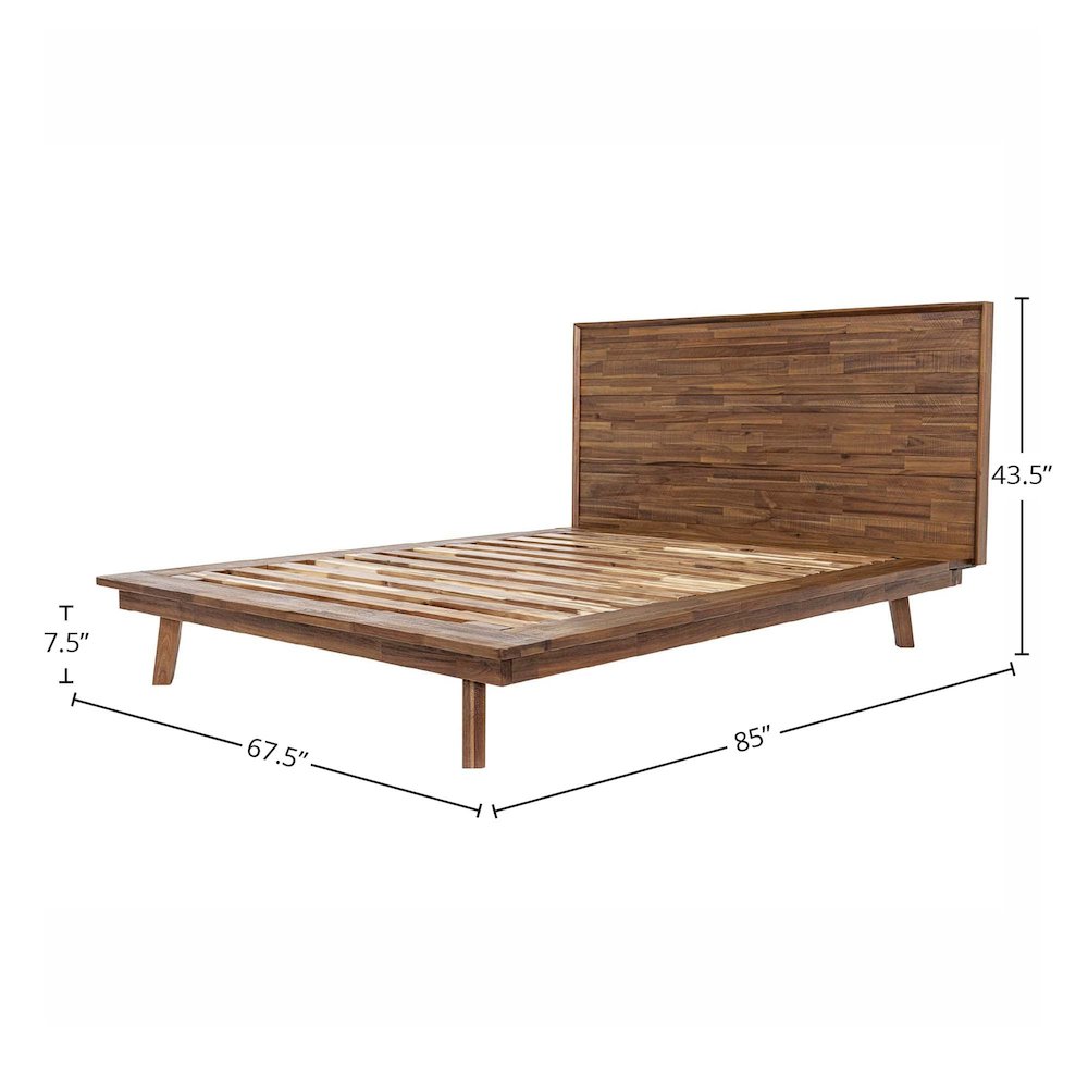 Gia Queen Bed - Warm Pecan. Picture 3