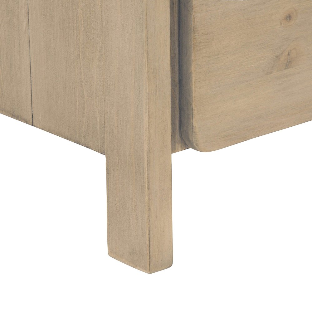 Opera 2 Drawer Nightstand - Scrubbed Teak. Picture 7