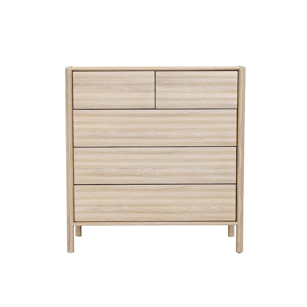 Runway 5 Drawer Chest - Light Oak. Picture 4