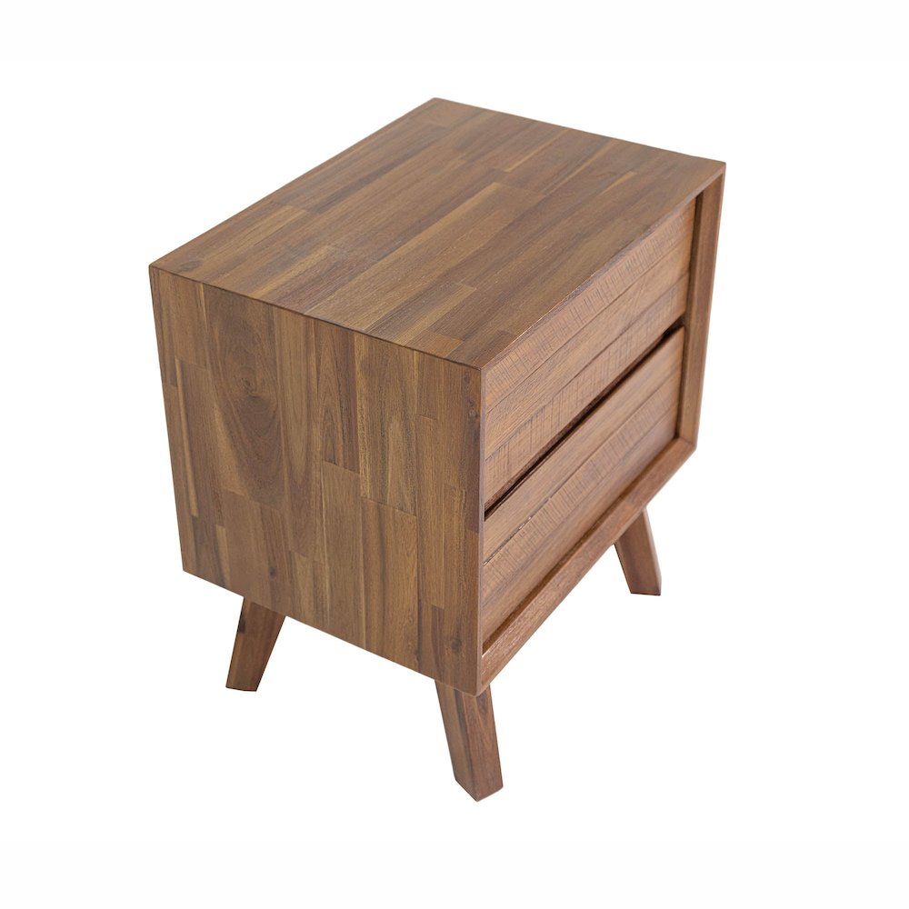 Gia 2 Drawer Nightstand - Warm Pecan. Picture 8