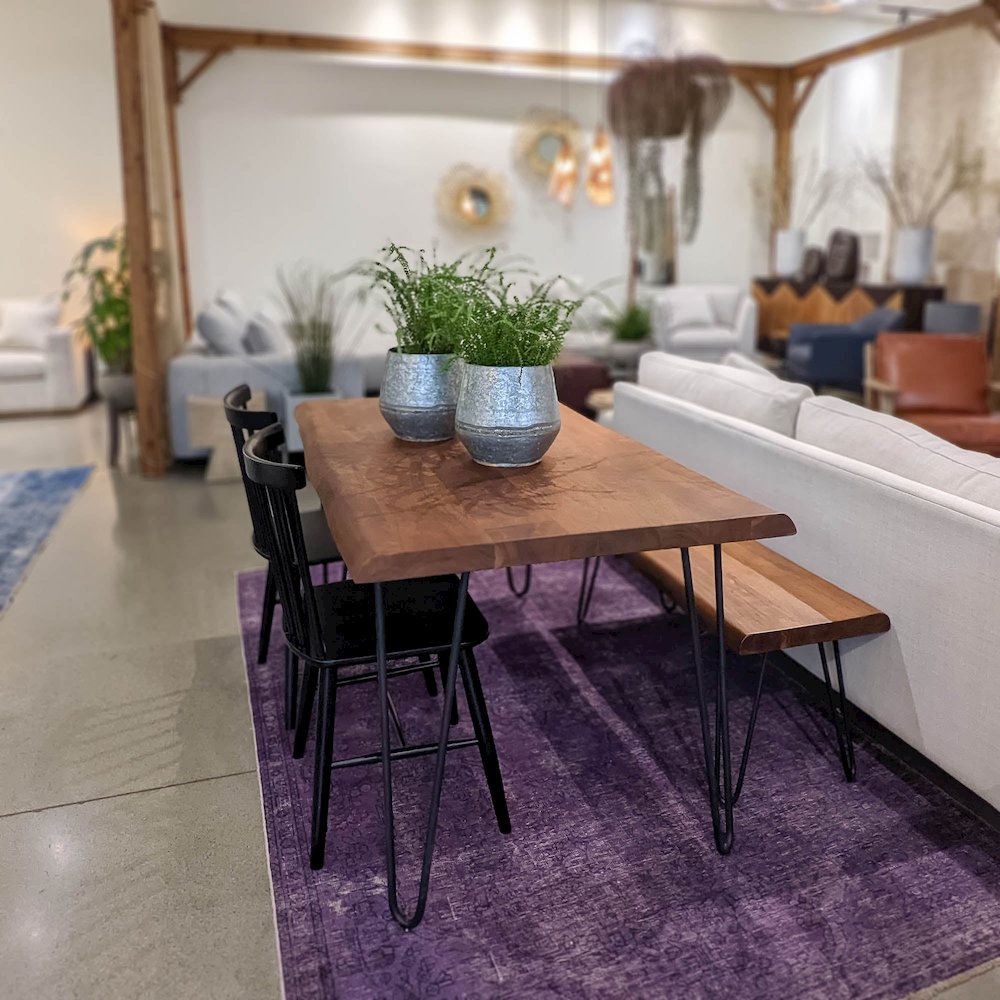 Organic Dining Table - Matte Brown. Picture 11