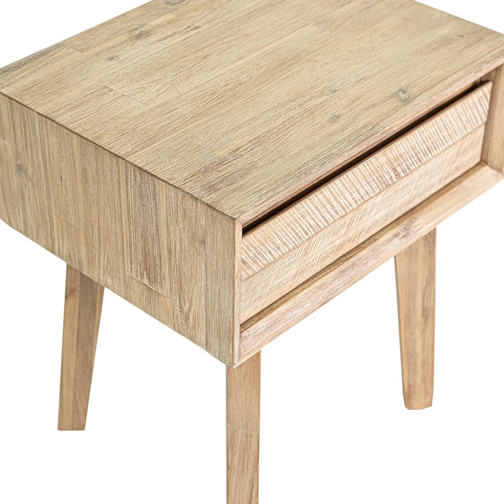 Gia 1 Drawer Nightstand - Light Driftwood. Picture 10