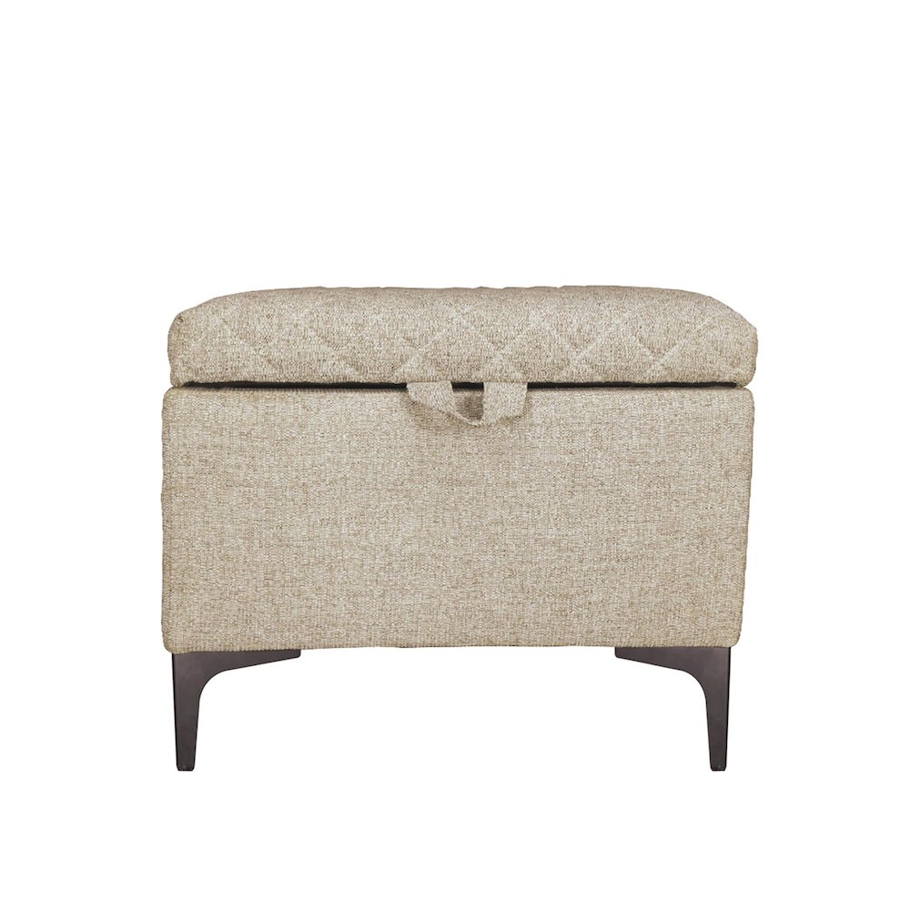 Reece Storage Ottoman - Tan. Picture 4
