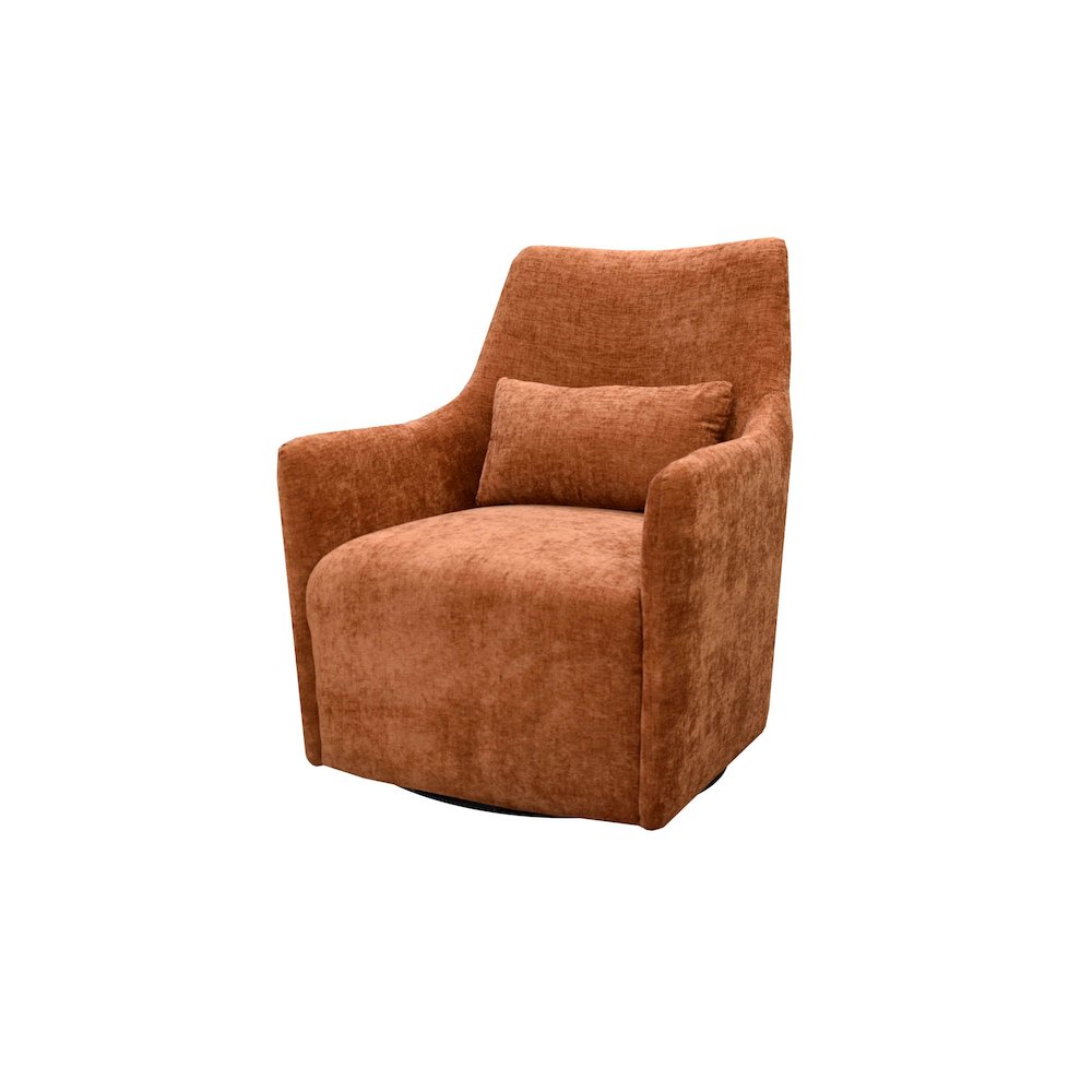 Lilith Swivel Chair - Brick Chenille. Picture 1
