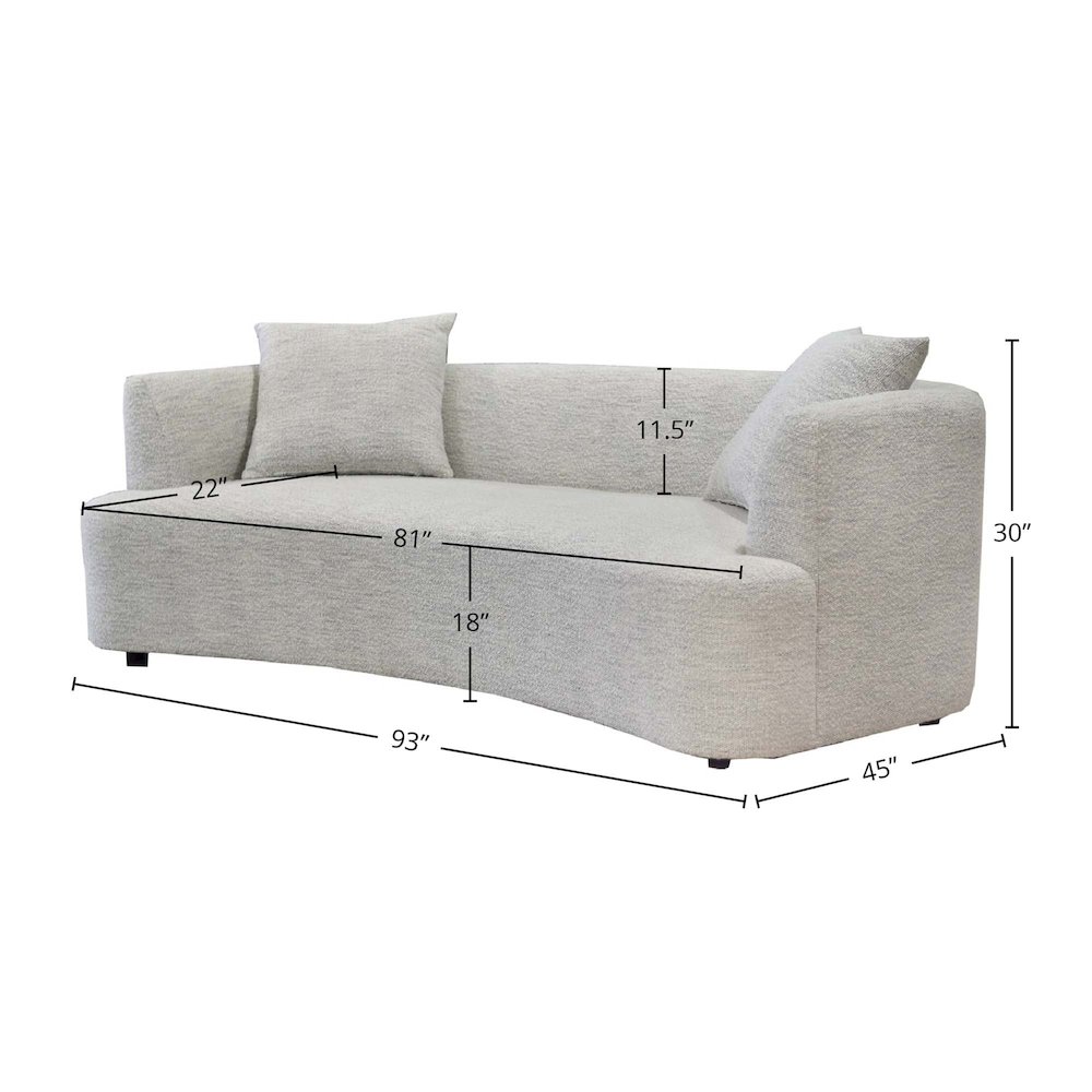 Isabella Sofa - Cream Weave. Picture 3