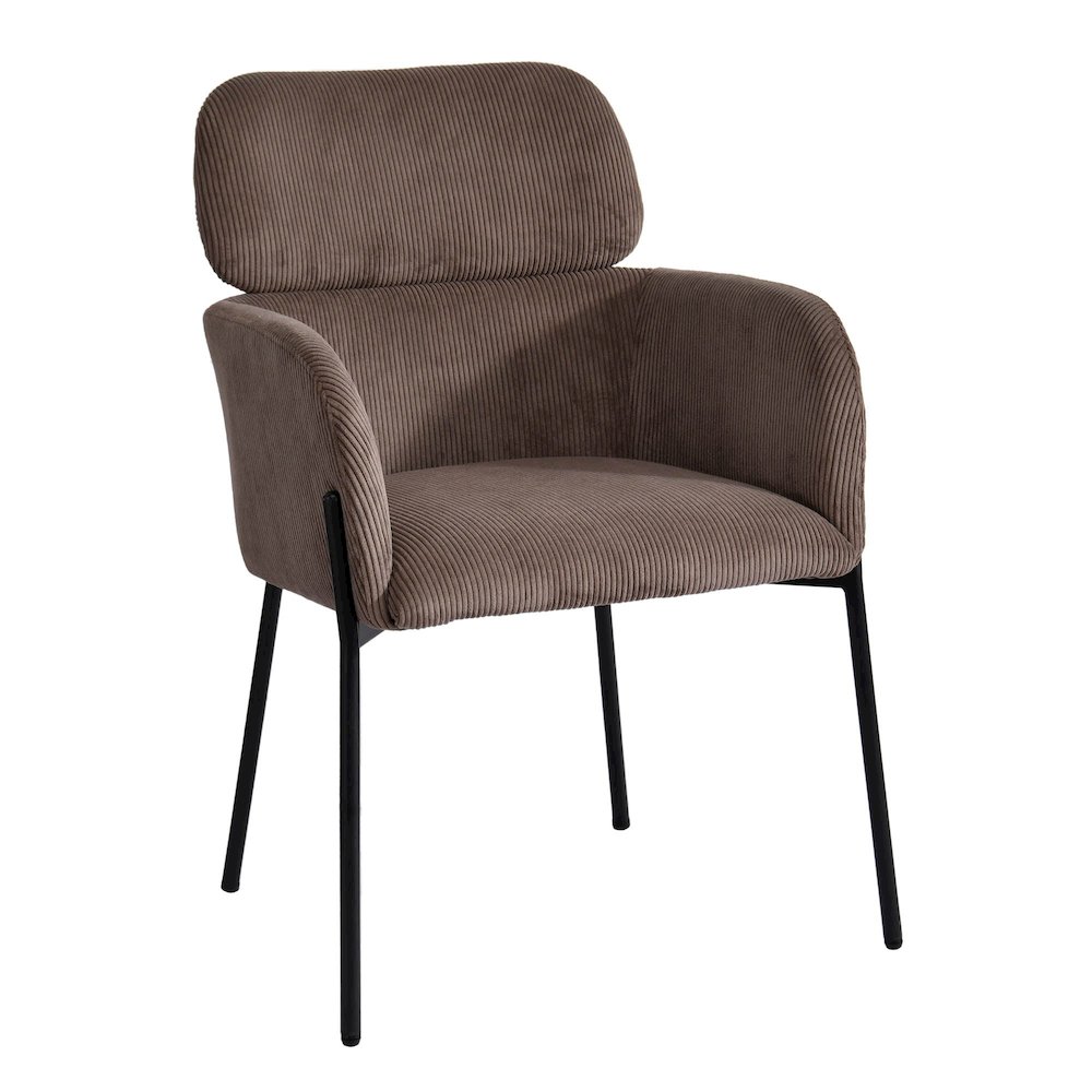 Allegra Dining Chair - Corduroy Brown. Picture 6