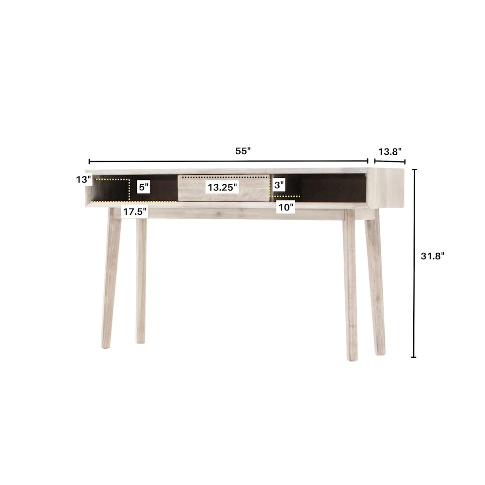 Gia Console Table - Light Driftwood. Picture 3