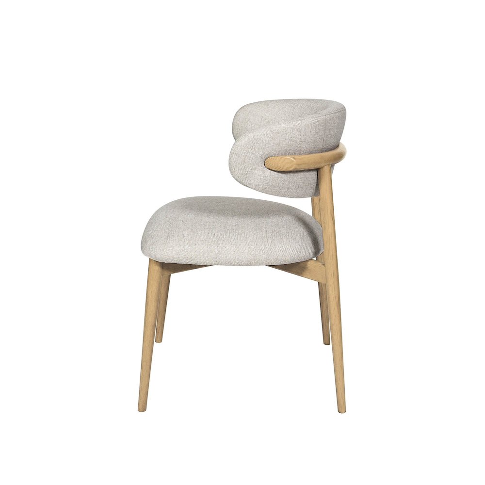 Milo Dining Chair - Vanilla Tweed. Picture 6