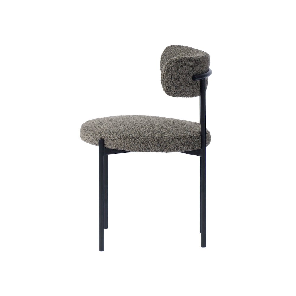 Cleo Dining Chair - Brown Boucle. Picture 5