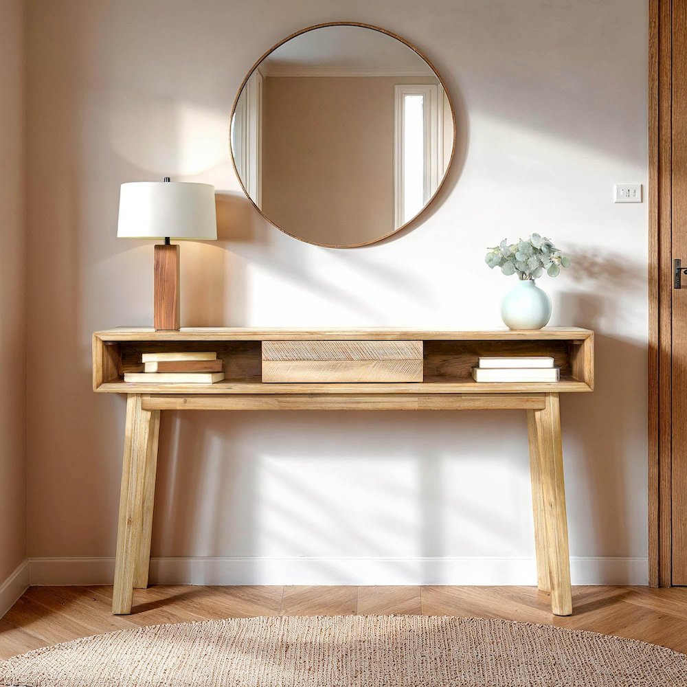Gia Console Table - Light Driftwood. Picture 2