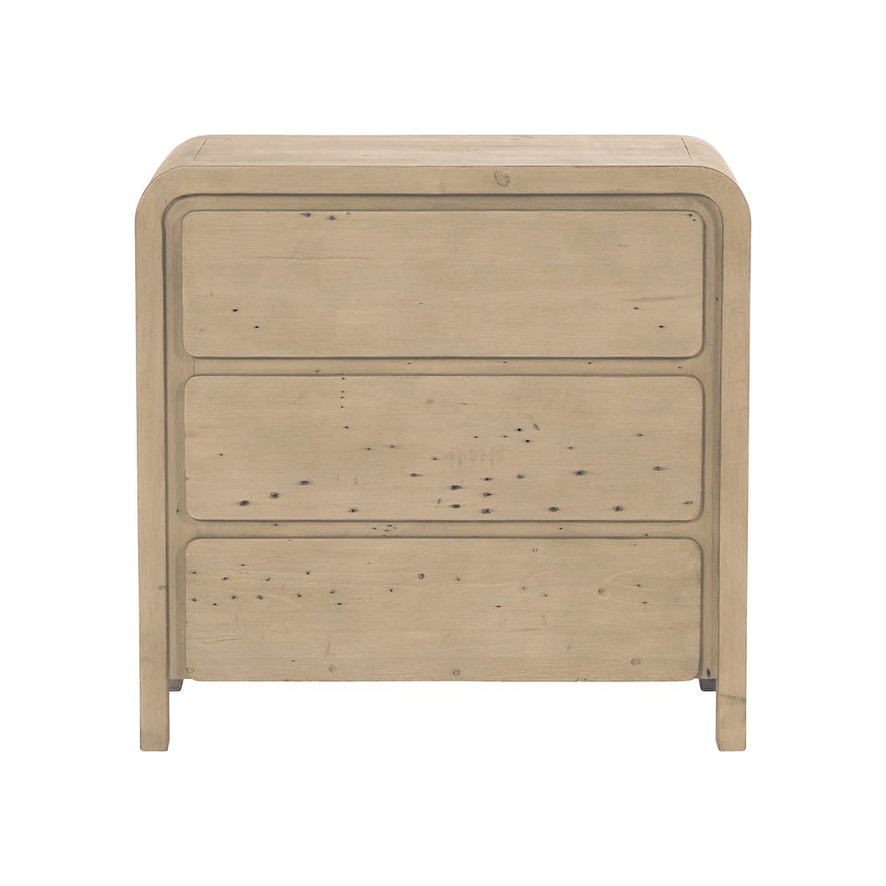 Opera 3 Drawer Small Chest - Scrubbed Teak. Picture 4