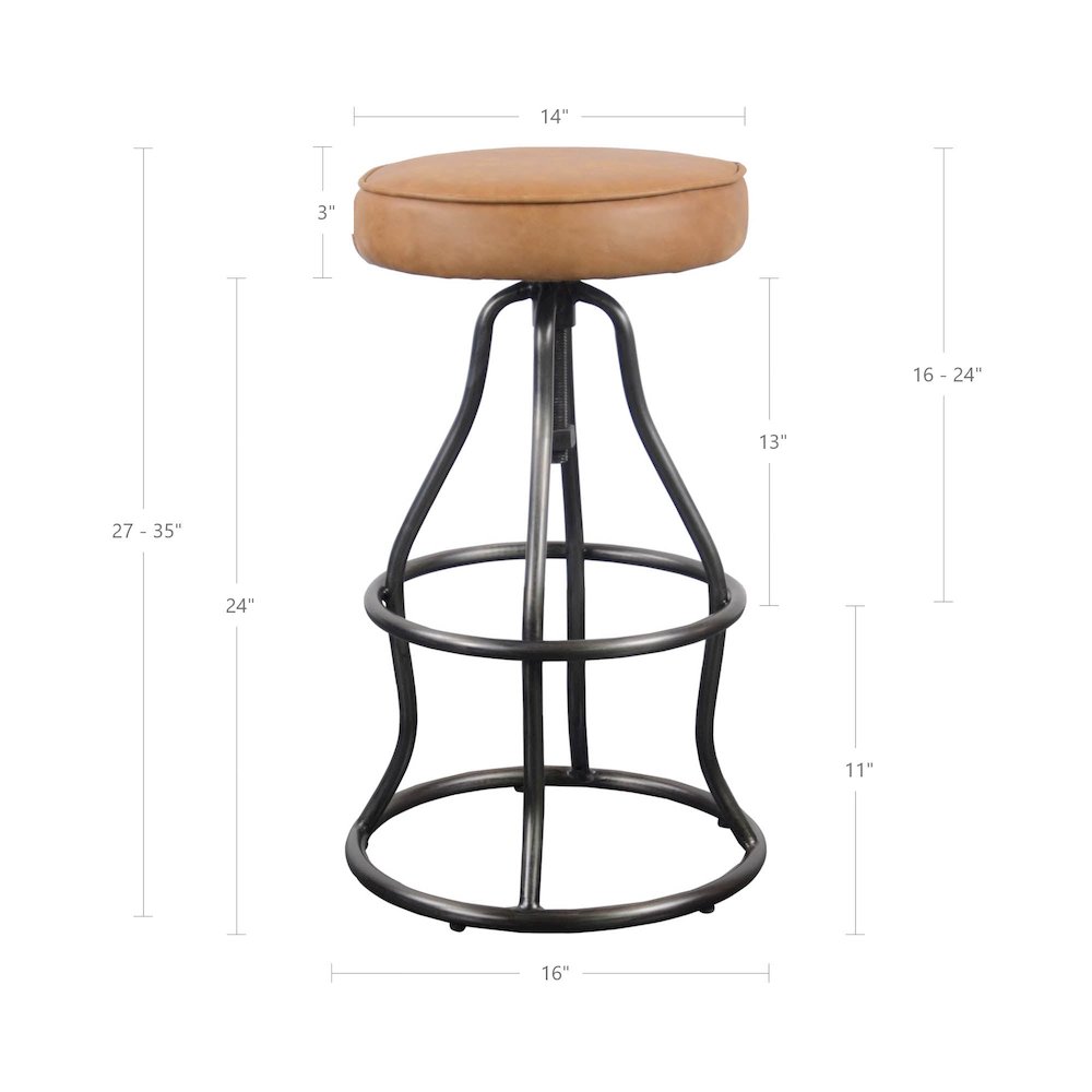 Bowie Stool - Cognac. Picture 12