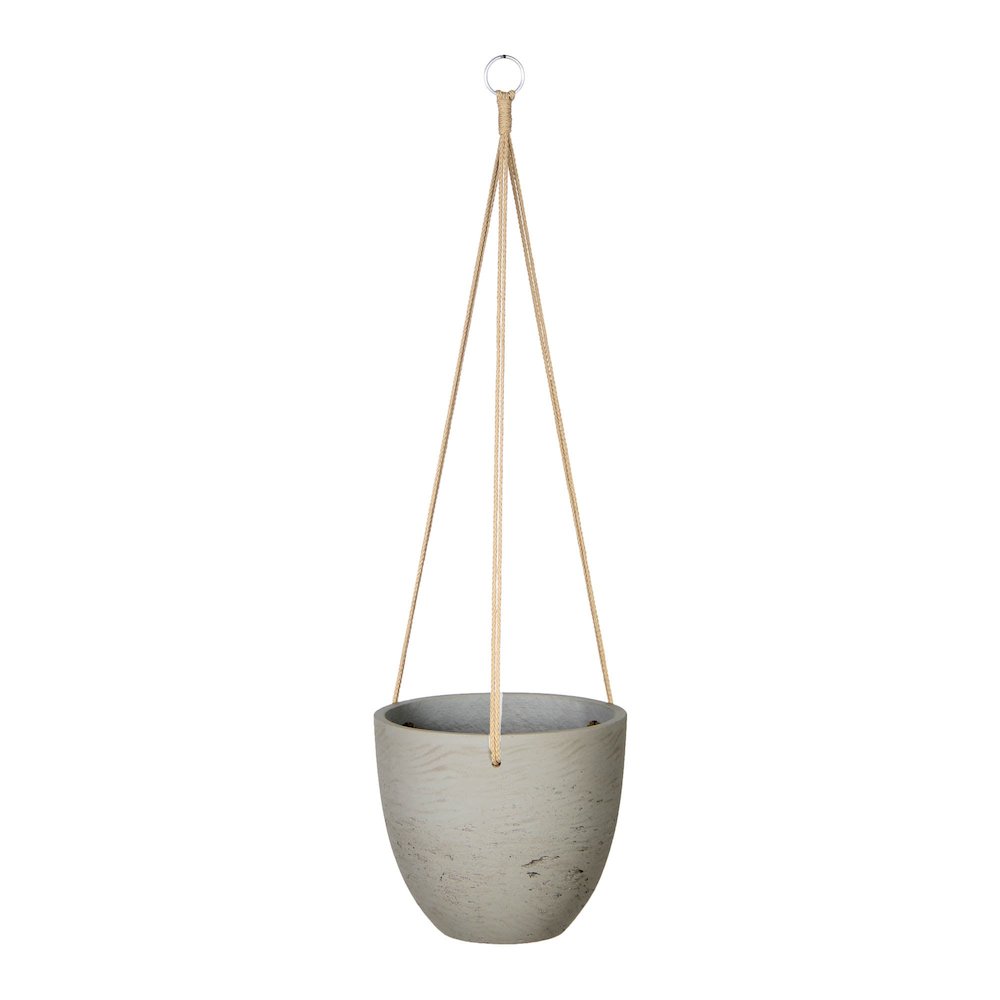 Classic Medium Hanging Pot - Cement Grey. Picture 1