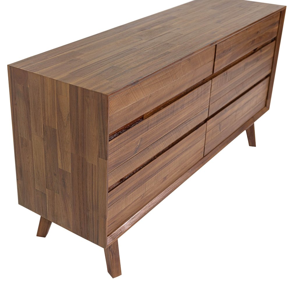 Gia 6 Drawer Dresser - Warm Pecan. Picture 8