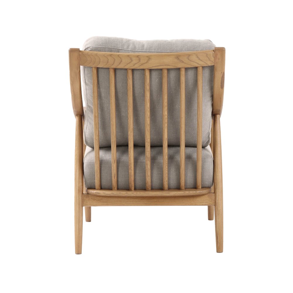 Kinsley Club Chair - Light Linen/ Natural Frame. Picture 6