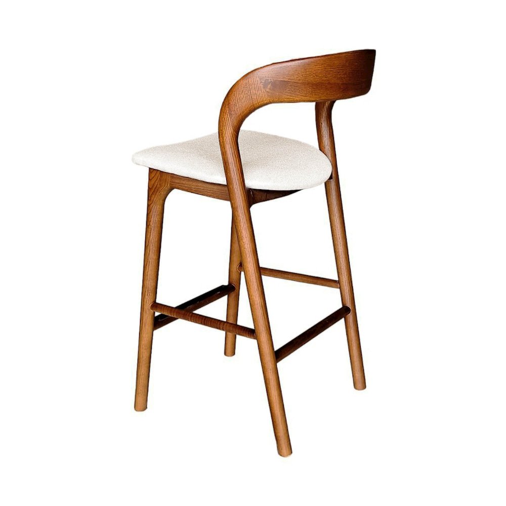 Rotondo Counter Stool - Walnut Frame. Picture 9