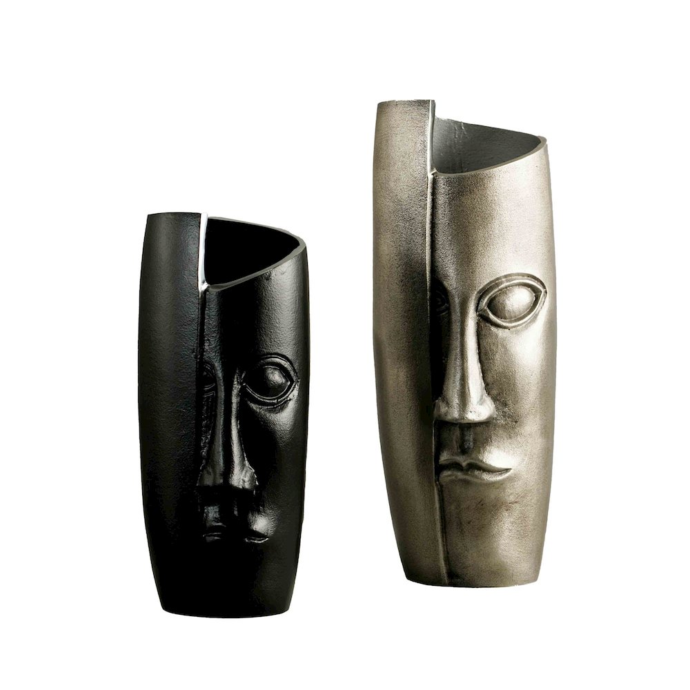 Breeze Masquerade Vase - Small Polished Black. Picture 2