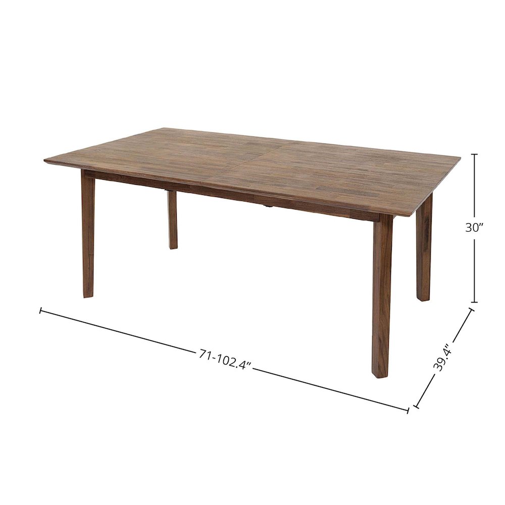 Gia Extension Dining Table 71/102" - Warm Pecan. Picture 3