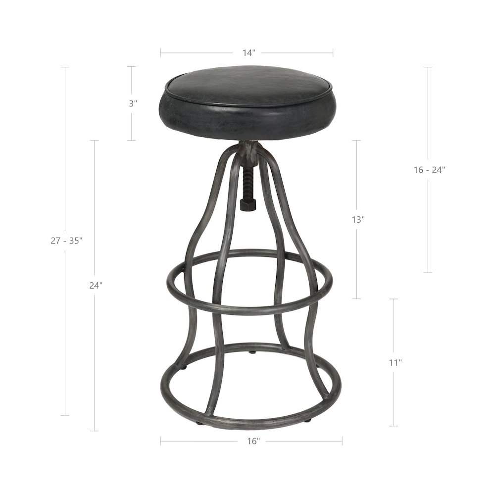 Bowie Stool - Black. Picture 3