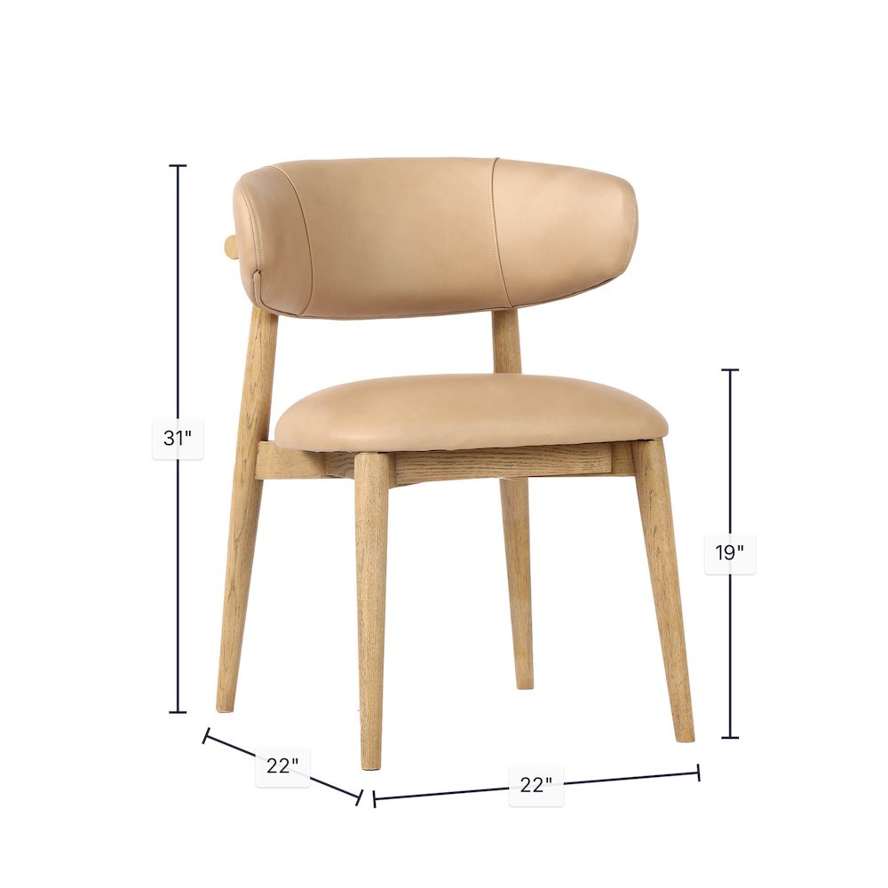 Milo Dining Chair - Nude. Picture 3