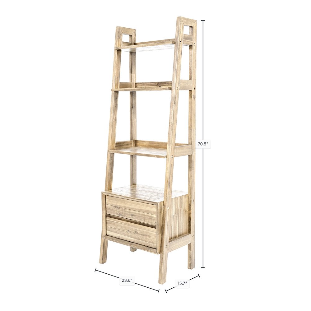 Gia Modular Bookcase - Light Driftwood. Picture 3