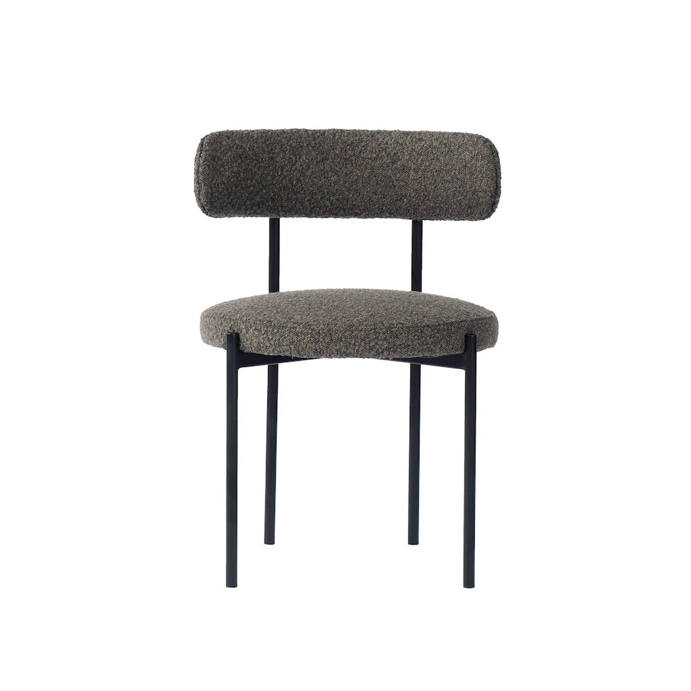 Cleo Dining Chair - Brown Boucle. Picture 4