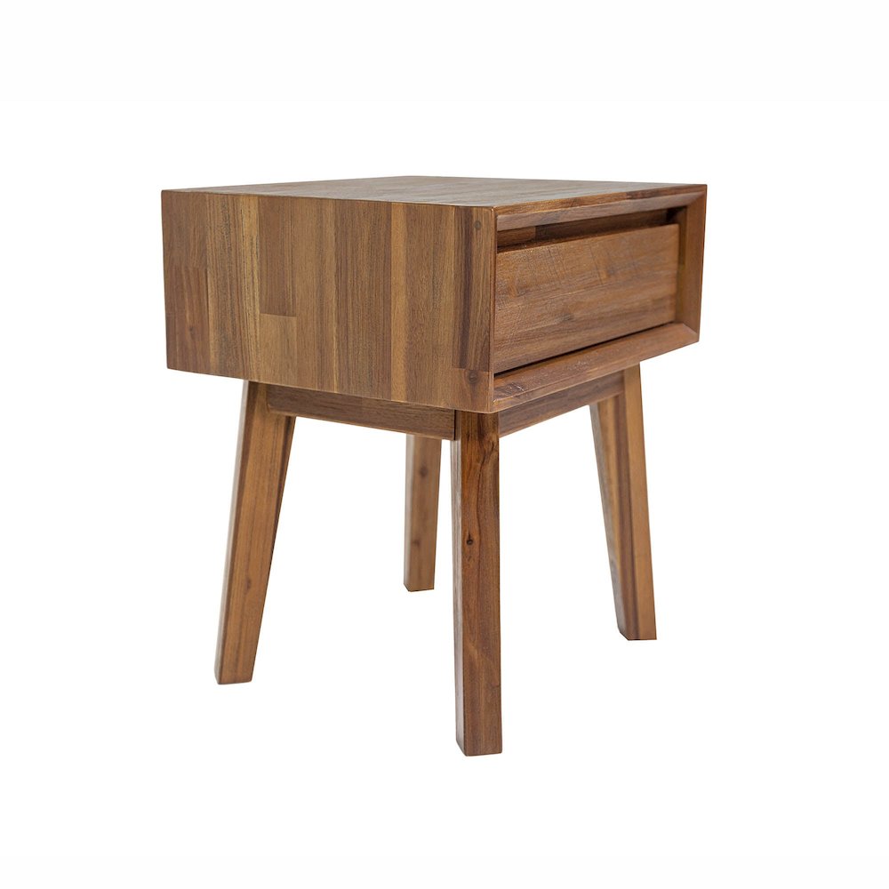 Gia 1 Drawer Nightstand - Warm Pecan. Picture 11