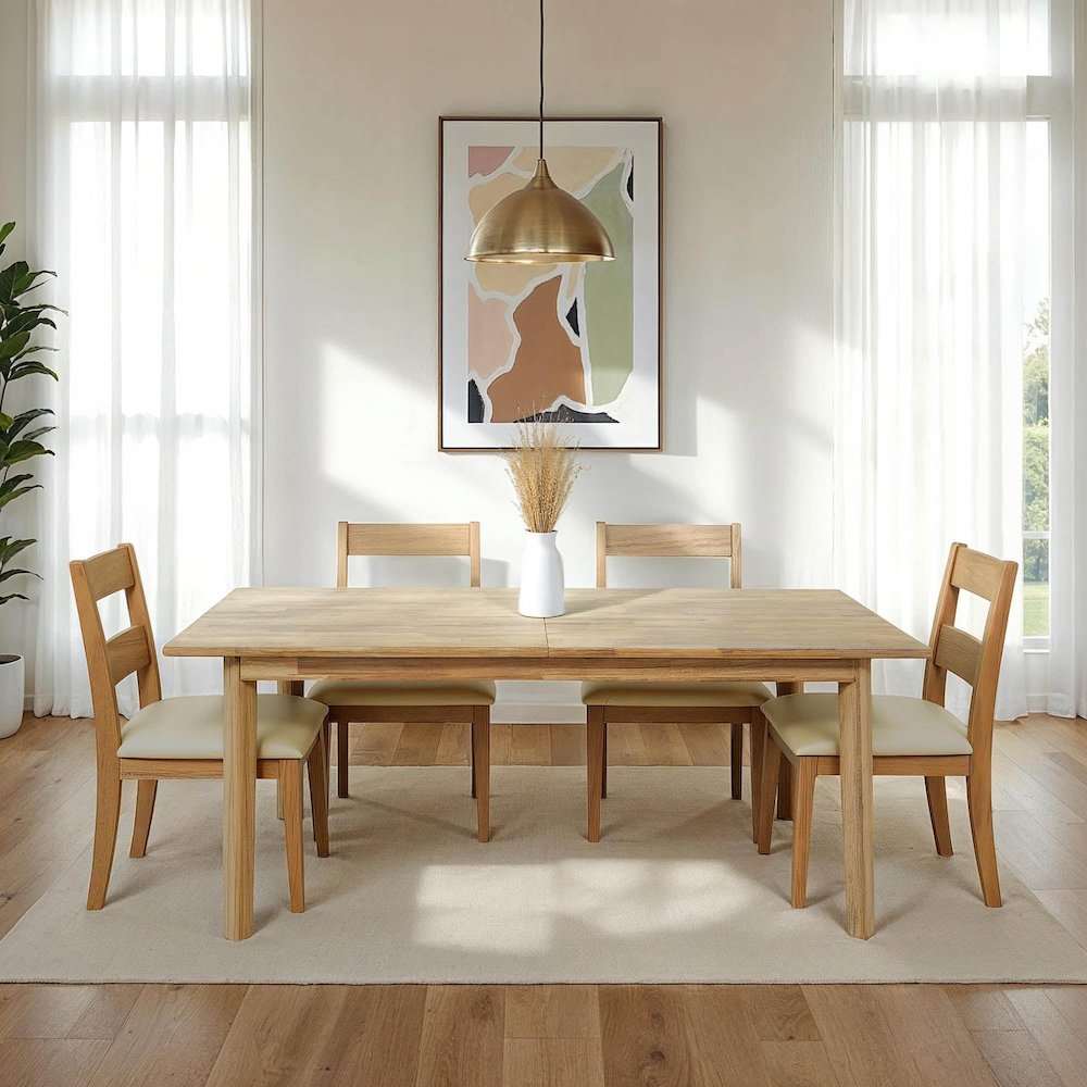 Gia Extension Dining Table 71/102" - Light Driftwood. Picture 20