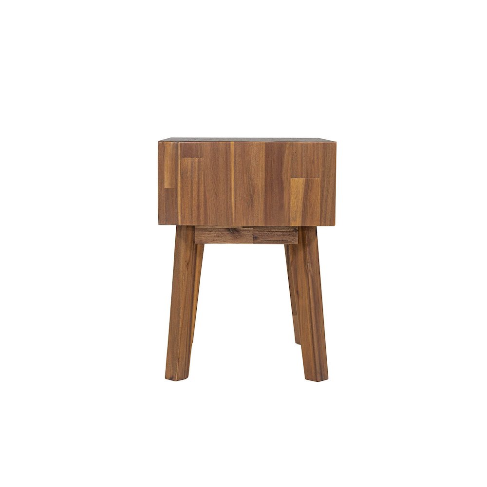 Gia 1 Drawer Nightstand - Warm Pecan. Picture 7