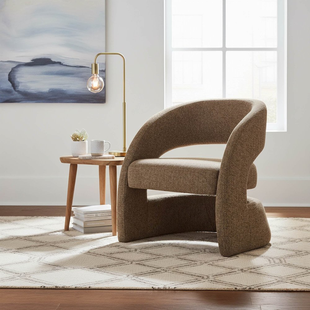 Virgo Club Chair - Chocolate. Picture 2