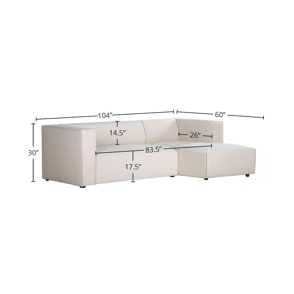 Premium Small Right Modular Sectional. Picture 4