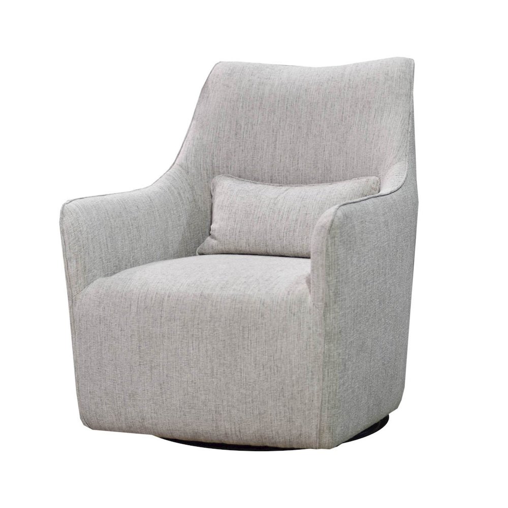 Lilith Swivel Chair - Woven Linen. Picture 1