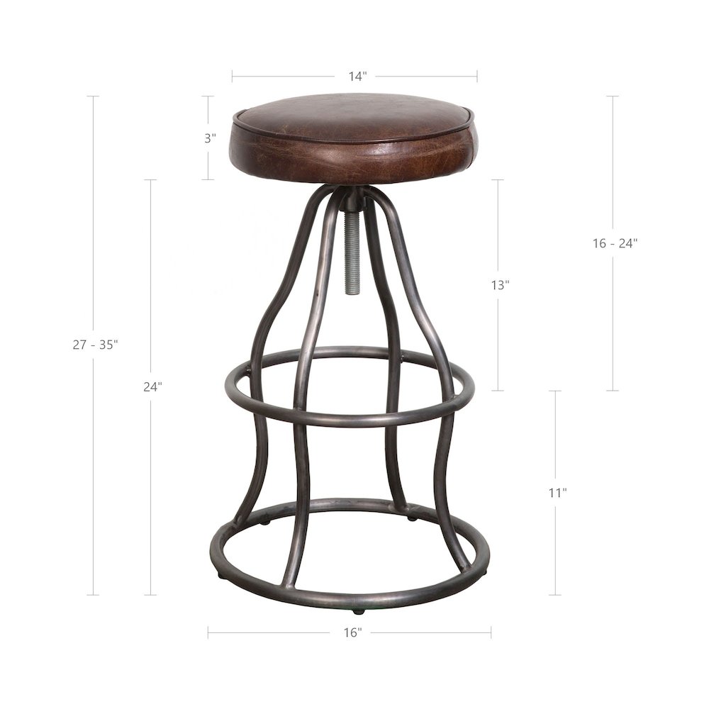 Bowie Stool - Vintage Brown. Picture 4