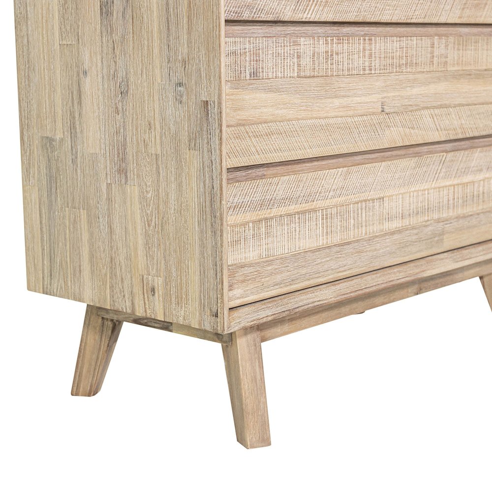 Gia 5 Drawer Chest - Light Driftwood. Picture 12