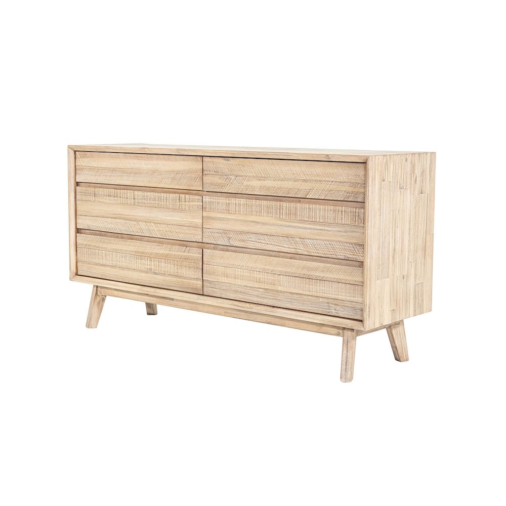 Gia 6 Drawer Dresser - Light Driftwood. Picture 1