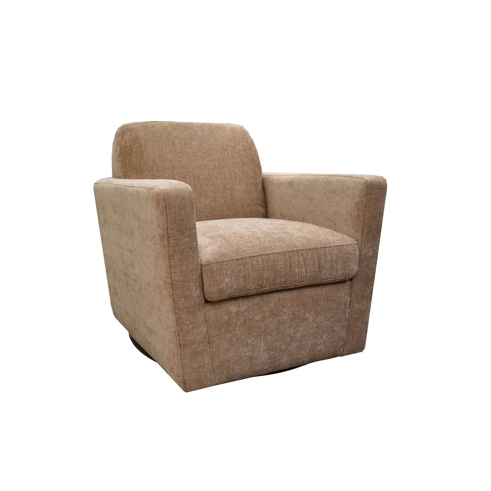 Cooper Swivel Club Chair - Latte Chenille. Picture 1