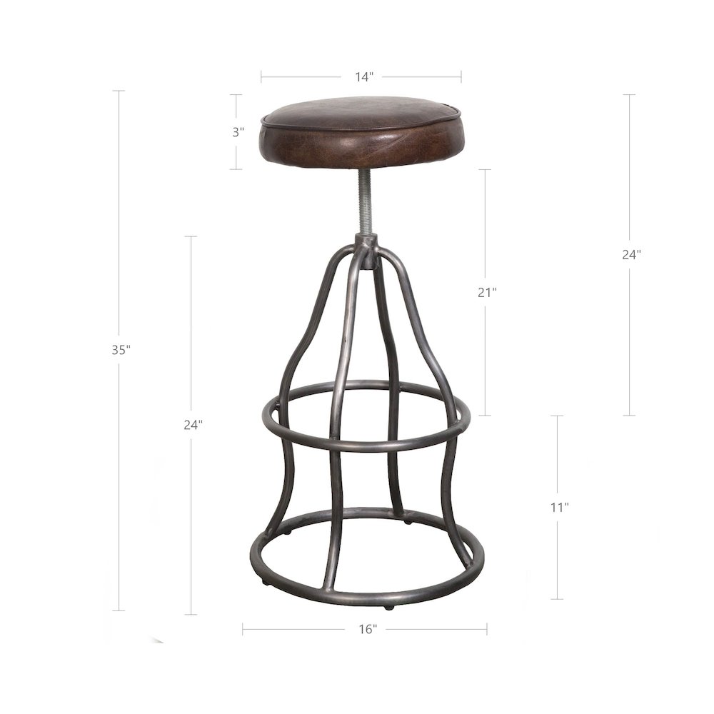 Bowie Stool - Vintage Brown. Picture 6