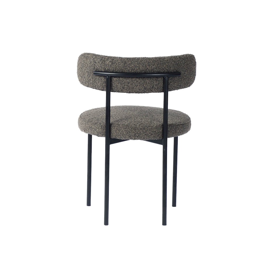 Cleo Dining Chair - Brown Boucle. Picture 6